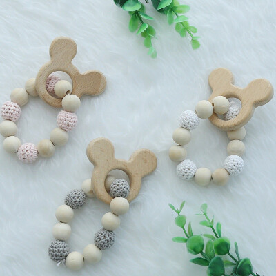 

Nordic Style Knit Wooden Bead Animals Hanging Ornaments Gifts Accessories Room Decoration Cute Children Room Wall Decoration