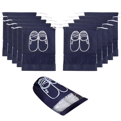 

10 Pack Non-Woven Drawstring Shoe Storage Bag Men Women Travel Gym Shoe Packing Organizer Bag Pouch