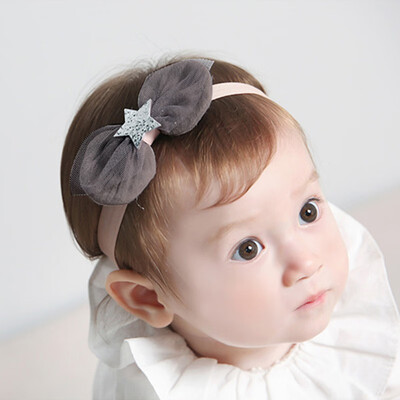 

Butterfly Knot Baby Girls Kids Hair Headband Infant Bow Headgear Kid Band Sequins Five-pointed Star Pattern Hair Accessories