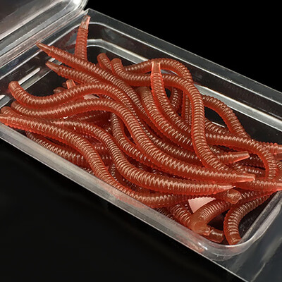 

20pcskit Artificial Fishing Lures False Earthworm Shaped Lifelike Reusable Soft Worms Bait earthworm shape fishing lure kit