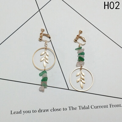 

Alloy Round Fashion Asymmetric Blade High Quality Geometric Ear Mixed High Quality Color