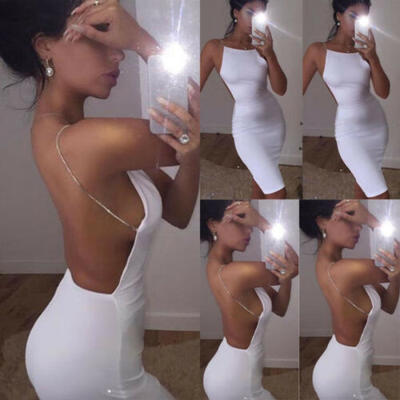 

Women Ladies Sleeveless Dress Skirt Body con Party Evening Cocktail Mini Dress