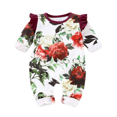 

Baby Romper Autumn Baby Girl Casual Romper Infant Floral Print Long Sleeve Children Bodysuit Jumpsuit Outfits