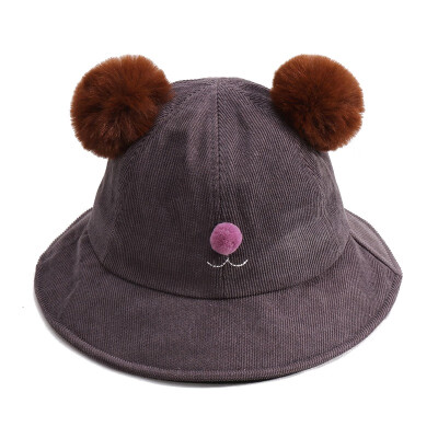 

Autumn Winter Baby Hat Kids Boys Girls Children Outdoor Corduroy Bucket Hat Winter Beach Sun Cap