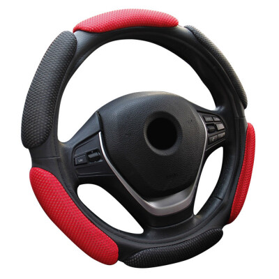 

Black Interior Steering Wheel Non-Slip Mesh Cover Protector Breathable 15 Inches