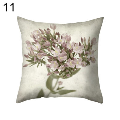 

Retro Flower Plant Throw Pillow Protector Case Cushion Cover Bedding Articles