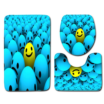 

Gobestart 3pcs Non-Slip Bath Mat Bathroom Kitchen Carpet Doormats Decor