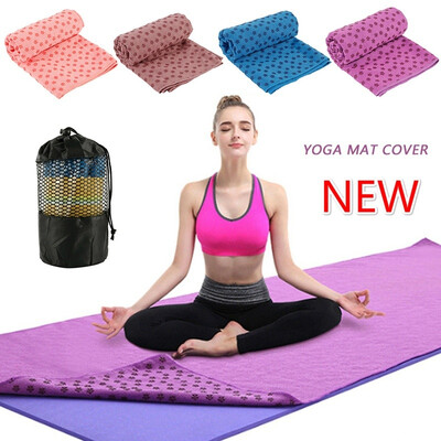 

Exercise & Fitness Yoga Mat Towels With Mesh Carrying Bag Quick Dry Non Slip Dot Grip Bikram Pilates Towel