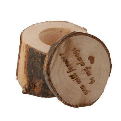 

〖Follure〗Personalized Retro Wedding Ring Box Holder Shabby Chic Rustic Wooden Bearer Box