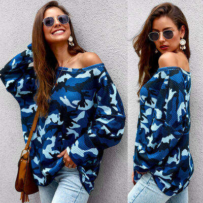 

Women Long Sleeve Off Shoulder Casual Sweater Lady Sweatshirt Jumper Loose Tops