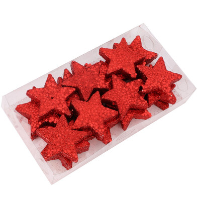 

24pcs Red Stars Christmas Tree Xmas Decorations Baubles Party Wedding Ornament