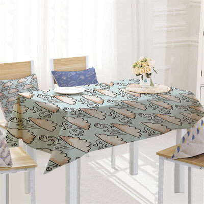 

Toponeto Cloud Table Cloth Linen Tablecloth For Kitchen Decorative Dining Table Cover