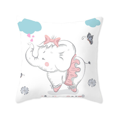 

Unicorn Pillow Case Mermaid Flamingo Sika Deer Penguin Elephant Cartoon Printed Pillow Cover