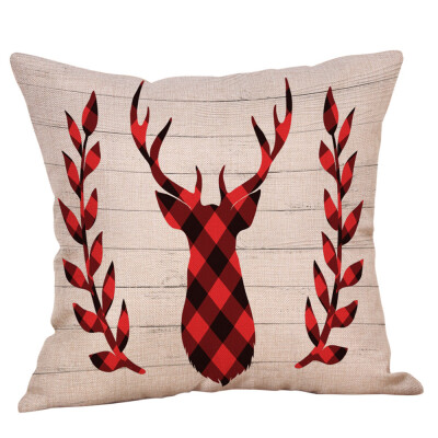 

Tailored Christmas Pillow Case Glitter Cotton Linen Sofa Throw Cushion Cover Home Decor
