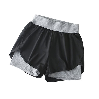 

Summer Double Layer Shorts Women Skinny Fitness Shorts Women Elastic Waist Casual Shorts Female Joggings pantalones cortos mujer
