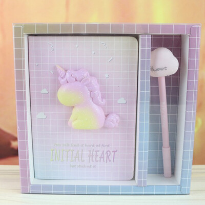 

Notebook Set Unicorn Cartoon Cute Notebook Sweet Gift