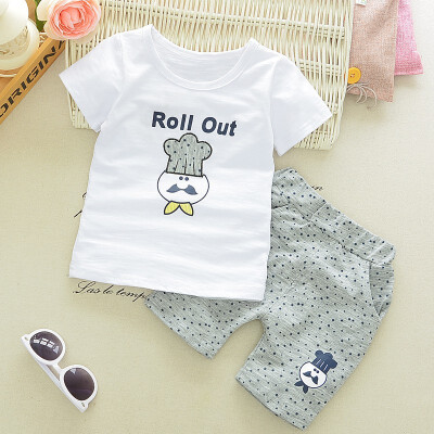 

New Cartoon Cotton Clothing Sets Newborn Baby Boy Girls Infant Cute Fashion Outerwear Clothes Suit T-shirtPant Suit Bebes Cloth