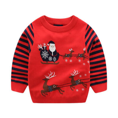 

Toddler Girls Sweater Autumn Winter Baby Boy Girl Pullover Warm Clothes Children Cotton Christmas Sweater for 2-8 Years