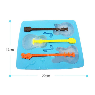 

Creative guitar three lattice Ice Cream Makers cute design for kitchen&bar Ice Mould Drinking Tool