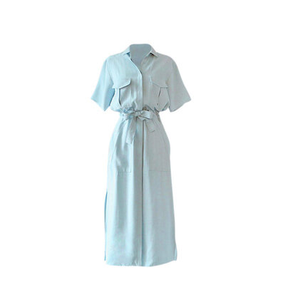 

2018 Summer Women Dresses Korean Style Small Fresh Short-Sleeved With Pocket Dress Literature And Art Dress For Women