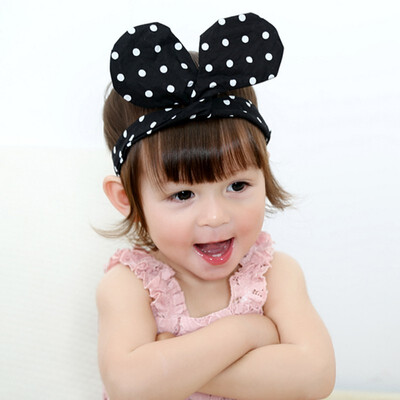 

Kids Hair Accessories Clips Dot Bow Headband Dots Butterfly Knot Children Baby Girls Headband Infant Headwear Hair Band