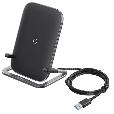 

Baseus 15W wireless charge Power Bank with phone bracket faster charging powerbank for iphone samsung huawei
