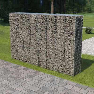 

Gabion Wall with Covers Galvanized Steel 118"x197"x787"