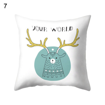 

Animal Deer Giraffe Snake Pillow Case Cushion Cover Sofa Bed Car Office Decor