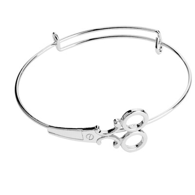 

Women Fashion 925 Silver Stainless Steel Scissors Bracelet Adjustable Bangle for Couple Jewelry