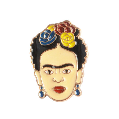 

Flowers Hairstyle Brooch Gift Artist Painter Icon Pin Badge Button Lapel Pin Badge Clip