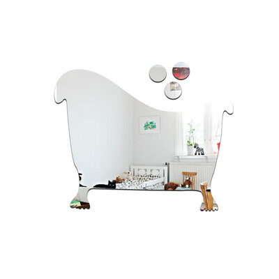 

Convenient 3D Toilet WC Man&Woman Mirror Wall Sticker DIY PET Home Removable Decoration Stickers