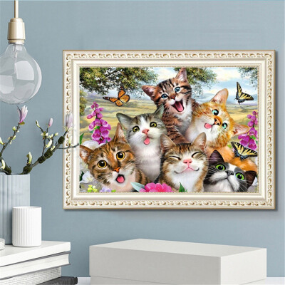 

Cute Cats And Butterflies 5D Diamond Painting Kit Full Drill Rhinestone Embroidery Diamond Painting Wall Picture Home Decor