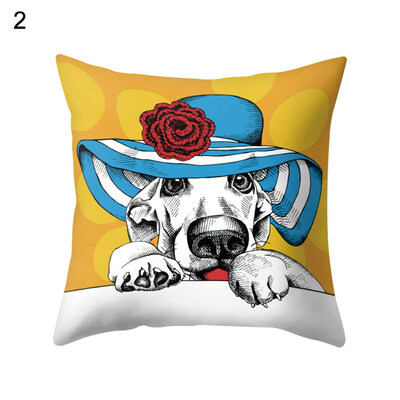

Cute Dog Cat Pig Rabbit Throw Pillow Case Cushion Cover Sofa Bed Car Cafe Decor