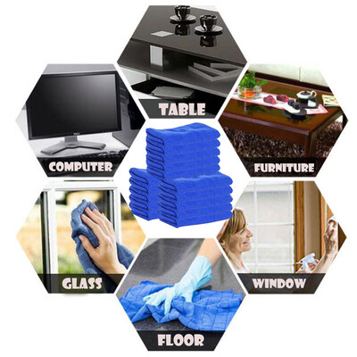

Gobestart Microfiber Cleaning Cloth Square Water Absorption Kitchen Car Cleaning Towel