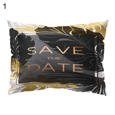 

Leaves Letter Printed Throw Pillow Case Cushion Cover Home Sofa Bed Decoration