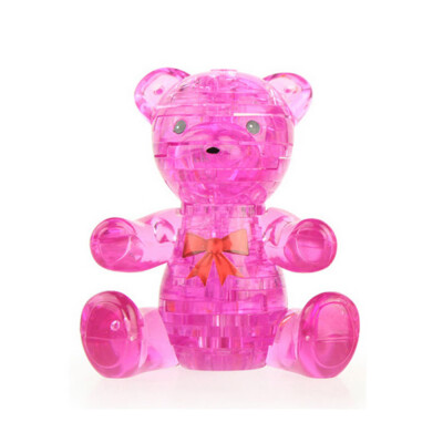 

Tailored 3D Crystal Puzzle Cute Bear Model DIY Gadget Blocks Building Toy Gift HOT