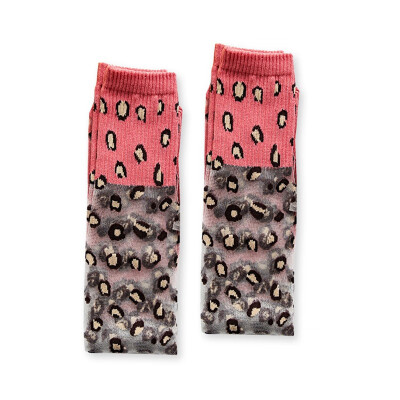 

Baby Girl Cute Socks Leopard Print Breathable Long Socks Infant Children Soft Crib Leg Warmer