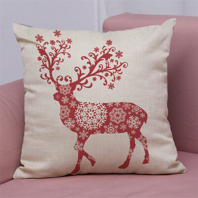 

Tailored New Christmas Cotton Linen Pillow Case Sofa Cushion Cover Home Decor