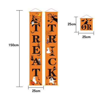 

Merry Christmas Hanging Christmas Ornaments Porch Sign Decor Trick Or Treat Halloween Door Banner Christmas Decorations for Home