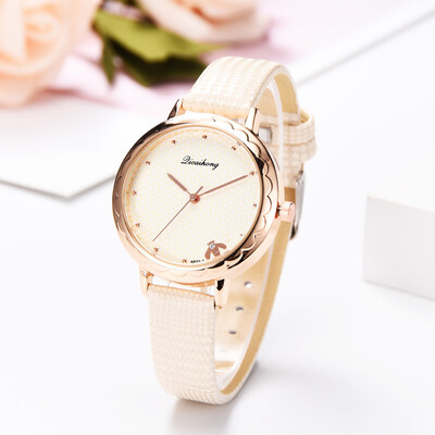 

〖Follure〗Fashion Simple Casual Ladies Watch Bee Home Dial Leather With Strap Ladies Watch