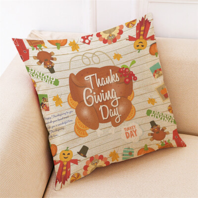 

Tailored Thanksgiving Gifts Pillowcase Happy Fall Pillow Cover Home Decoration 18x18Inch