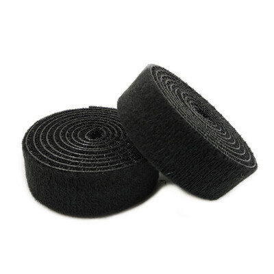 

5M width Sticky Self Adhesive Reusable Hook&Loop Tape Fastener Strip Solid Black Tape Nylon Button Sewing DIY Back-to-back