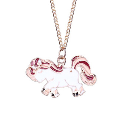 

Cartoon Cute Horse Animal Design Metal Pendant Necklaces Fashion Jewelry For Women