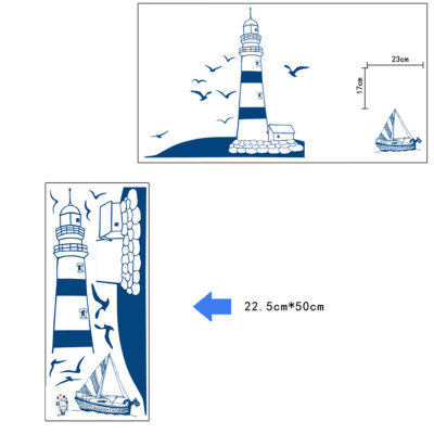 

Tower Sailboat Gull Removable Wall Sticker Decal Wallpaper Background Home Decor
