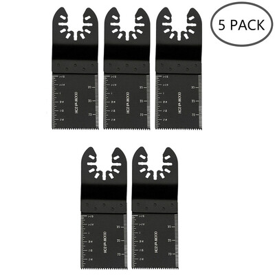 

3020105PCS 34mm Carbon Steel Coarse Cutter Saw Blades Bi-metal Straight Wood Mix Oscillating Multitool Power Tool Kit