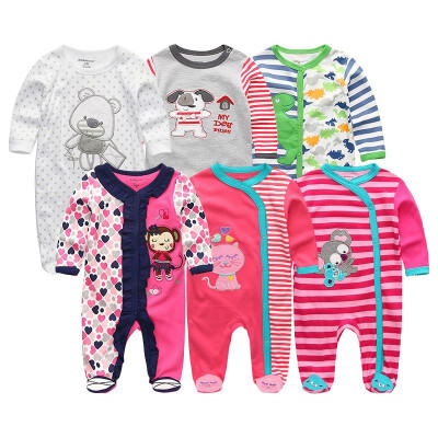 

6PCS Baby Girls Clothes Newborn Roupa de bebe 0-12M Rompers Baby Boys Clothes Babywear Bodysuits Outwear Clothing Sets