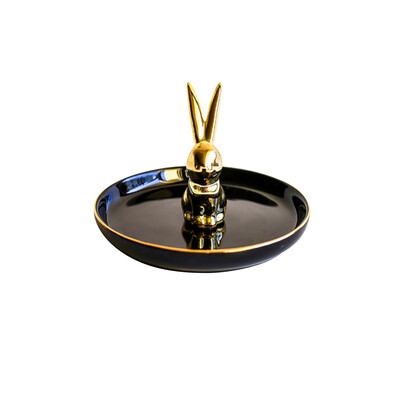 

Toponeto Gold-plated jewelry plate home decoration plate ring jewelry storage plate