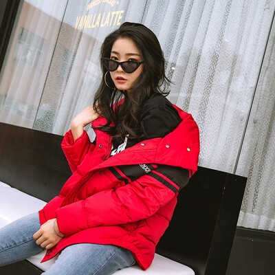 

Winter 2018 new Korean version of the fashion lapel down padded jacket students jacket thickened short style padded jacket