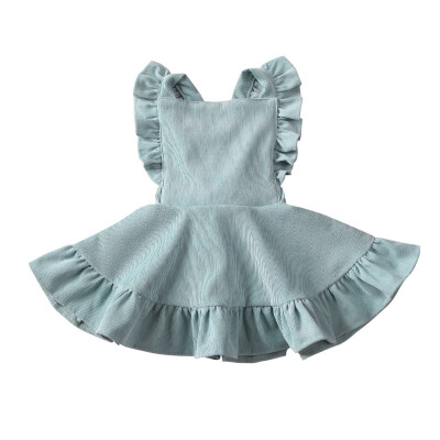 

Newborn Kids Baby Girl Floral Dresses Princess Lovely Corduroy Sundress Clothes