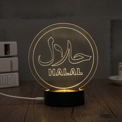 

〖Follure〗Muslim Ramadan 3D Night Light Table Desk Lamp Light USB Bedroom Child